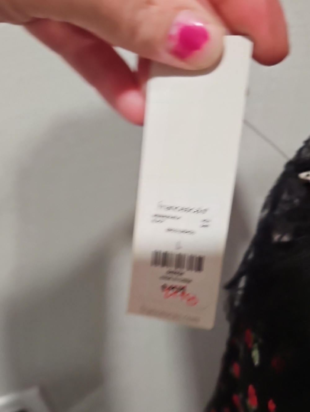 Francesca's Neutral Handheld Tag with Pink Nail Accent - Picture 3 of 11